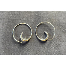 creoles spirales ouvertes en argent