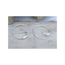 creoles spirales ouvertes en argent