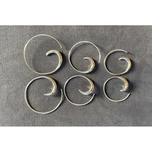 creoles spirales ouvertes en argent