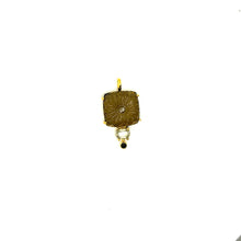 Pendentif fleur de quartz fumé 3 pierres