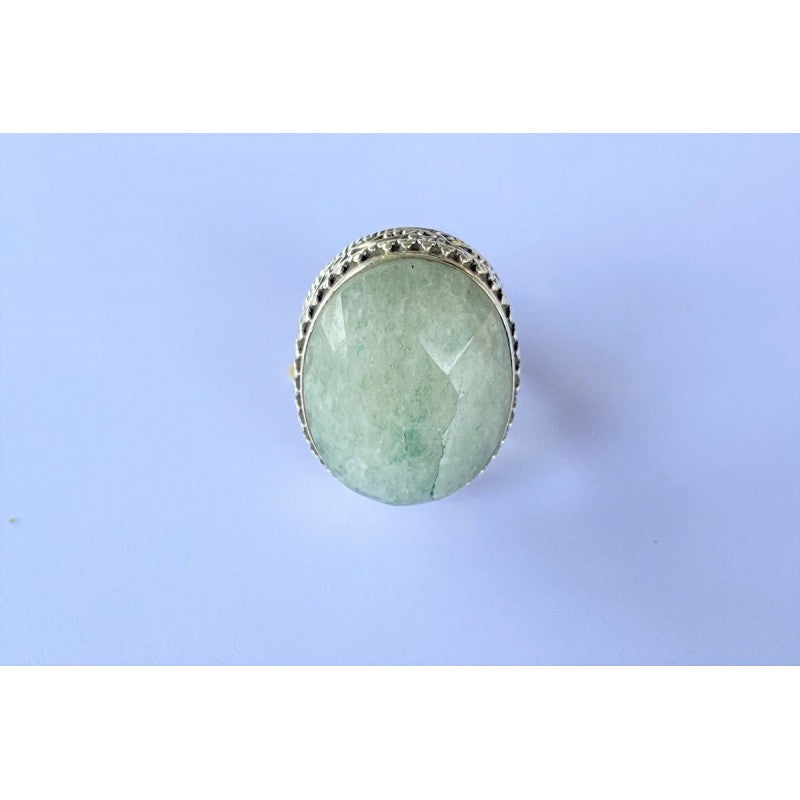 grosse bague argent avec amazonite