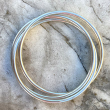 bracelet jonc triple en argent