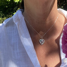 pendentif coeur avec pierre semi-précieuse