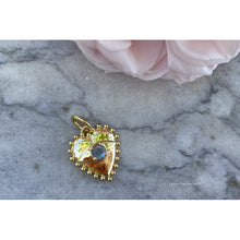 pendentif coeur avec pierre semi-précieuse